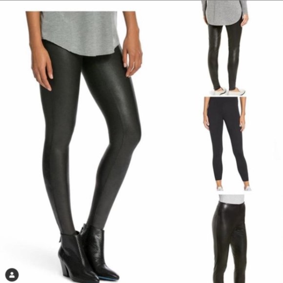 Spanx Faux Leather Legging Black NEW NWT M - Picture 2 of 7